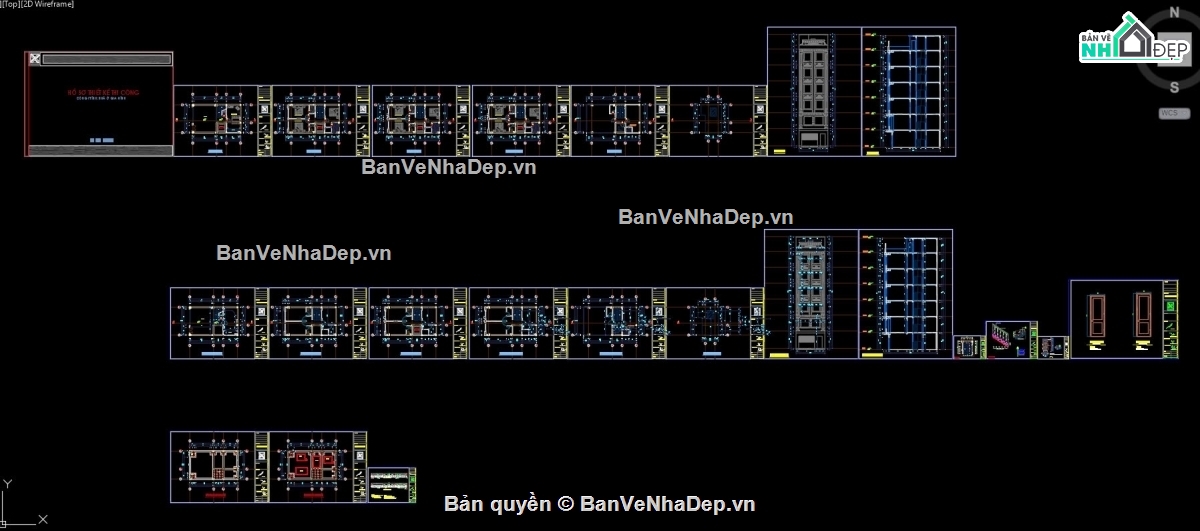 Bản vẽ thiết kế chung cư mini,chung cư mini,phong cách cổ điển,Bản vẽ chung cư mini 7 tầng