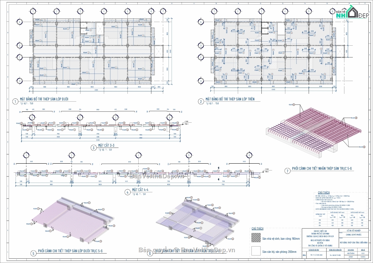 Đồ án chung cư,Revit chung cư,Bản vẽ chung cư