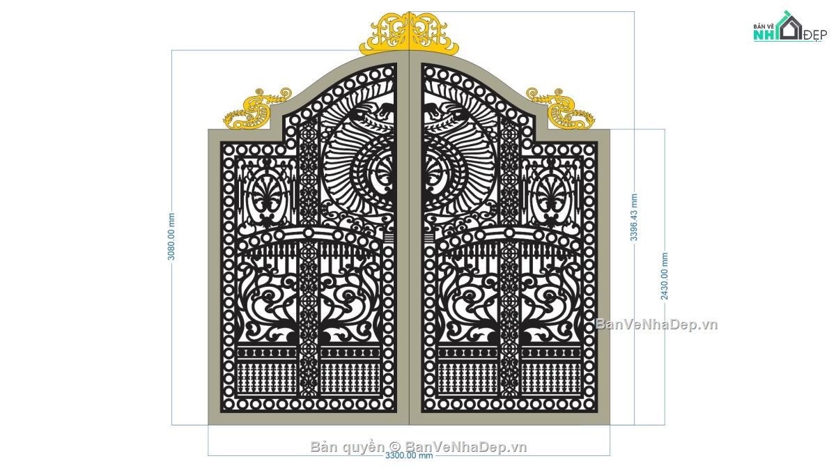 cổng 2 cánh biệt thự,file cnc cổng 2 cánh,mẫu cnc cổng 2 cánh