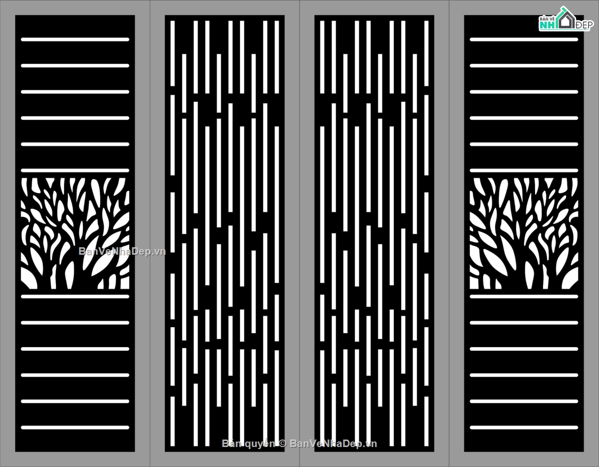 CNC cổng 4 cánh,cổng đẹp 4 cánh,file cnc cổng 4 cánh,mẫu cnc cổng 4 cánh