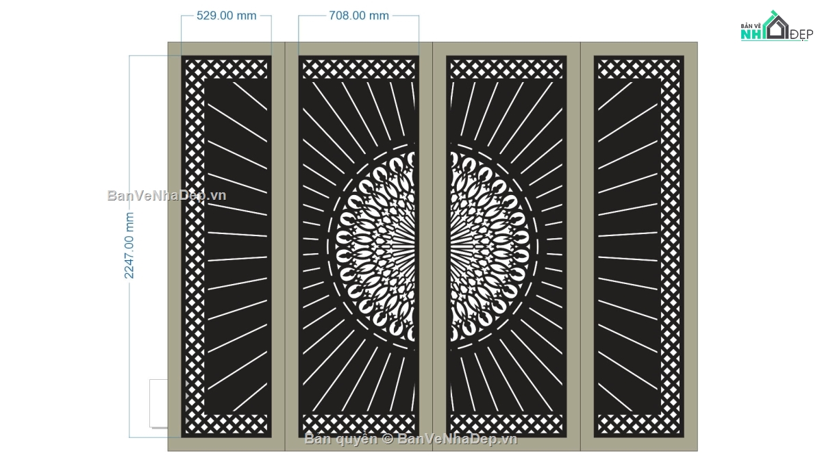 CNC cổng 4 cánh,file cnc cổng 4 cánh,mẫu cnc cổng 4 cánh