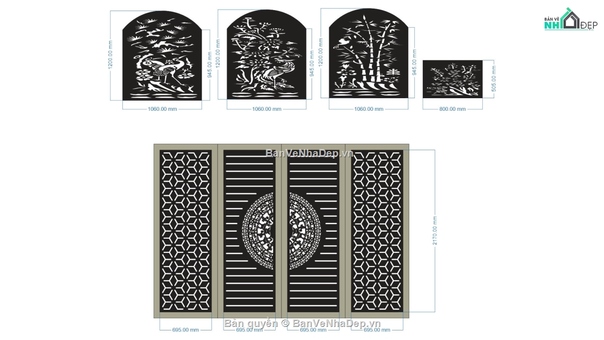 thiết kế hàng rào,file cnc cổng 4 cánh và hàng rào,cổng 4 cánh và hàng rào