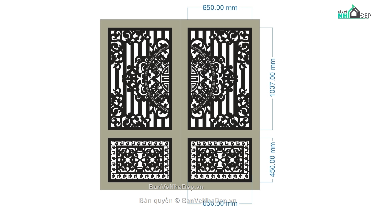 CNC cổng 2 cánh,file cnc cổng 2 cánh,mẫu cnc cổng 2 cánh