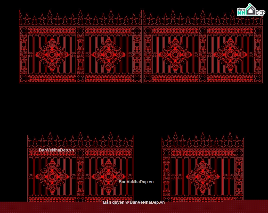 mẫu hàng rào,cad hàng rào,autocad hàng rào,hàng rào cnc,cnc hàng rào