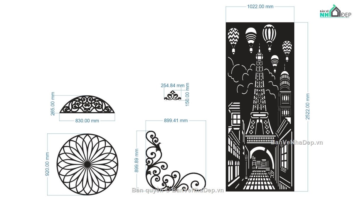 mẫu vách ngăn,hoa văn mái kính,file vách ngăn,file mái kính cnc