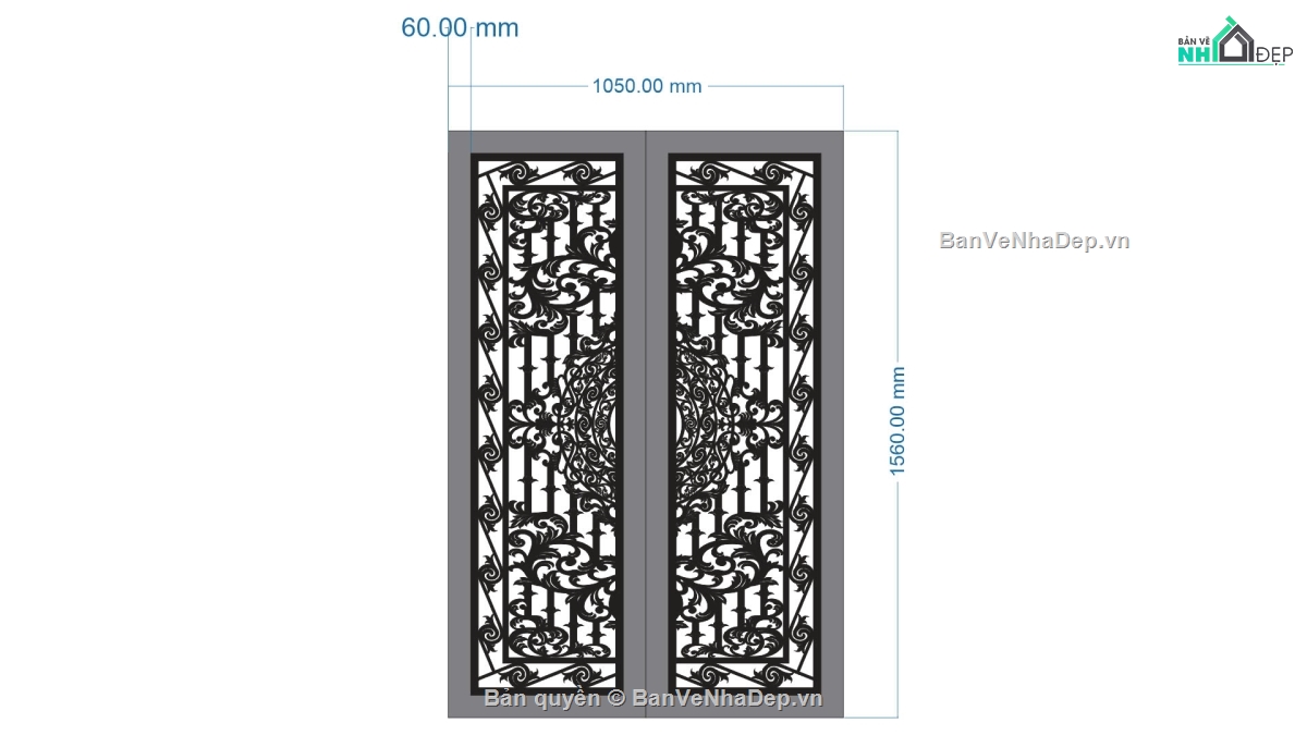 mẫu cổng đẹp,cổng 2 cánh cnc,file cnc cổng 2 cánh,mẫu cnc cổng 2 cánh
