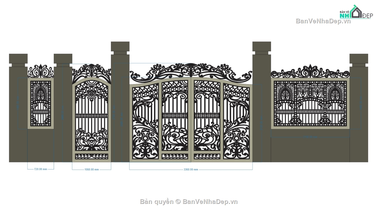 cổng 2 cánh CNC đẹp,cổng 2 cánh và hàng rào,mẫu cnc cổng 2 cánh và hàng rào