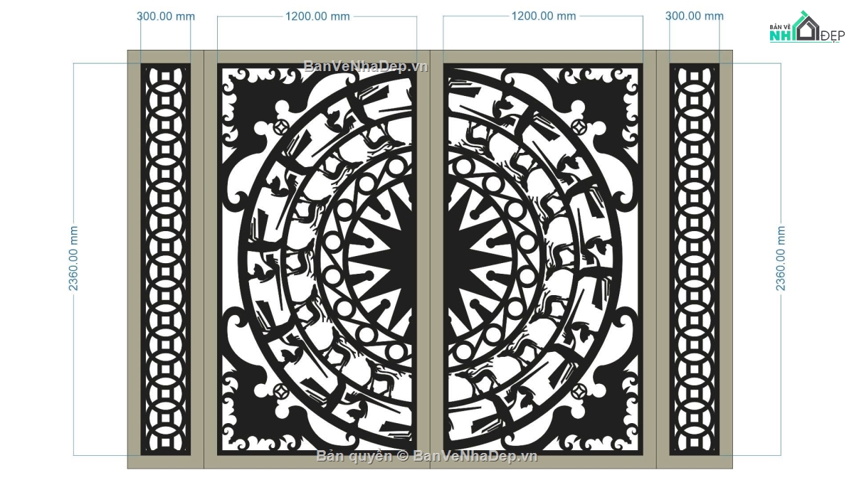 trống đồng,cổng trống đồng cnc,file cnc cổng trống đồng,mẫu cnc cổng trống đồng