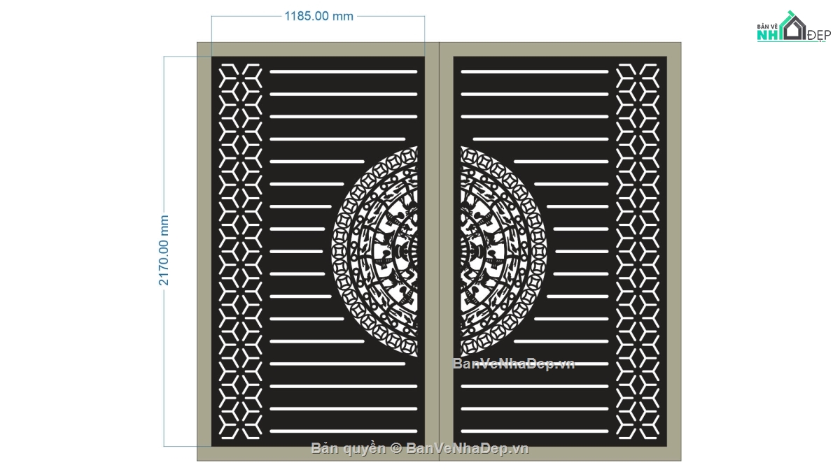 mẫu cổng CNC 2 cánh,file cnc cổng 2 cánh,file cổng 2 cánh