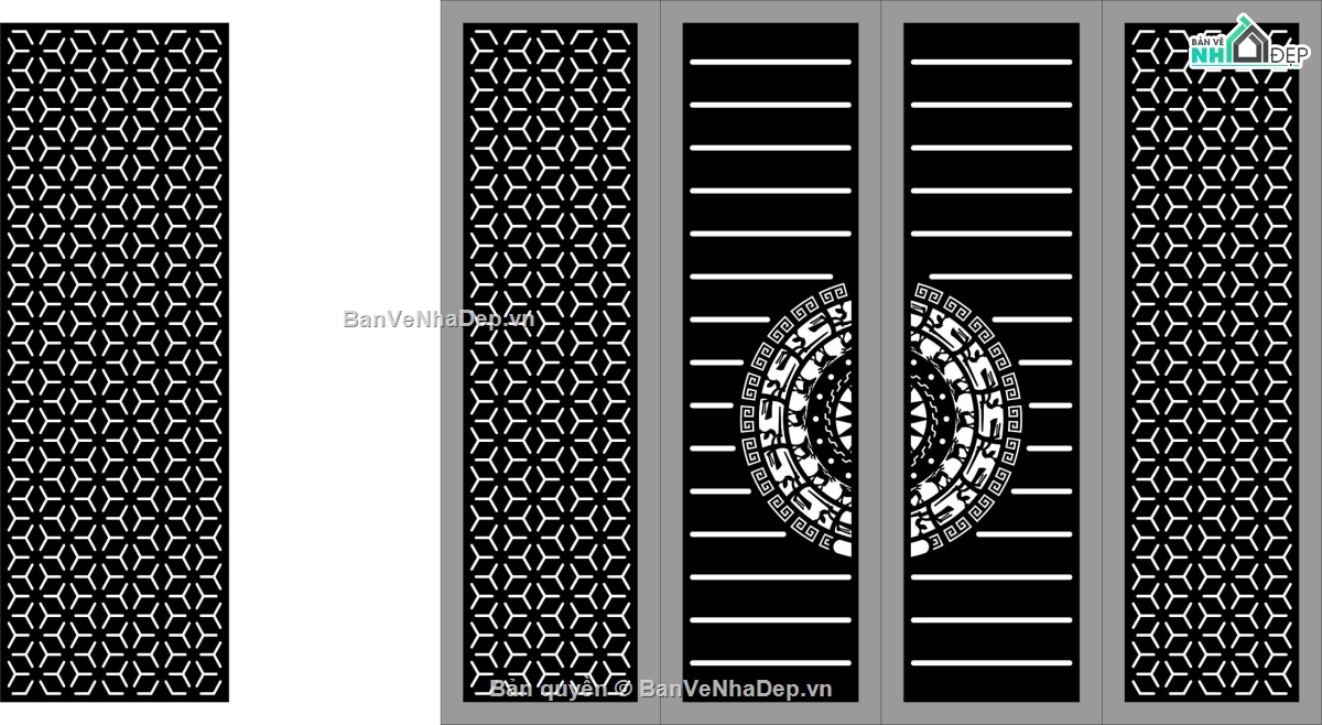 CNC cổng 4 cánh,CNC mẫu cổng 4 cánh,mẫu cổng 4 cánh