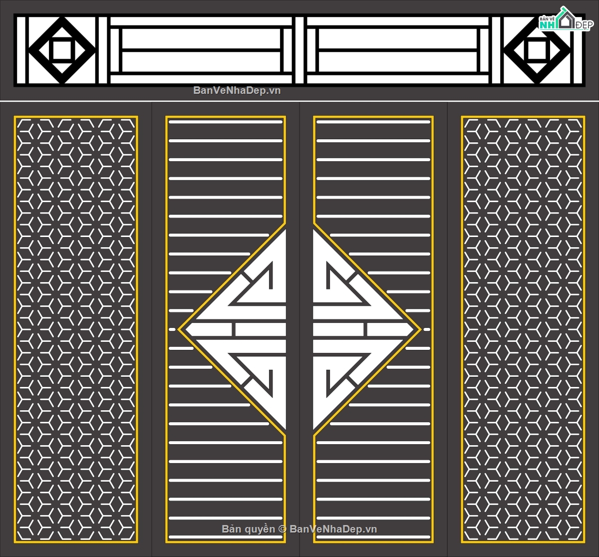 cổng 4 cánh cnc,file cnc cổng 4 cánh,mẫu cổng 4 cánh