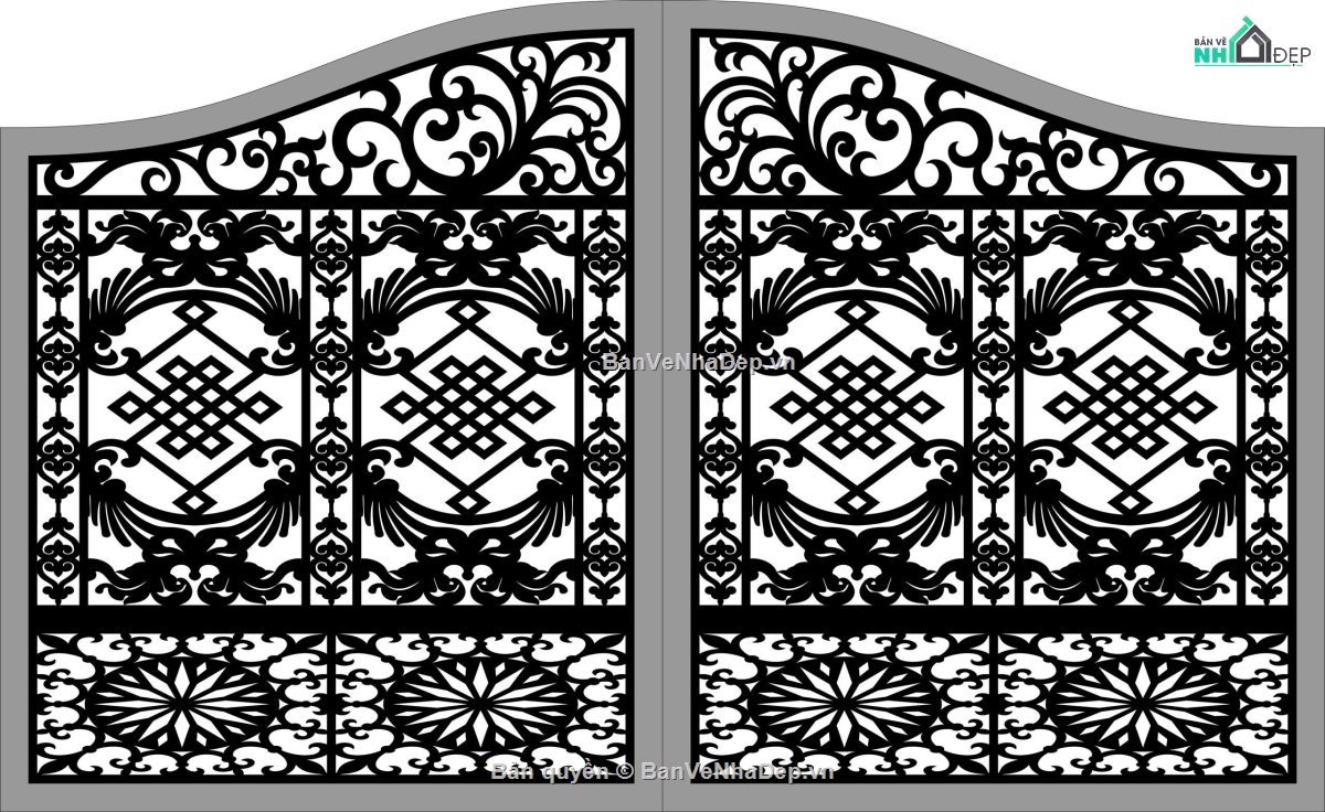 cổng 4 cánh cnc,file cnc cổng 4 cánh,cnc cổng 4 cánh