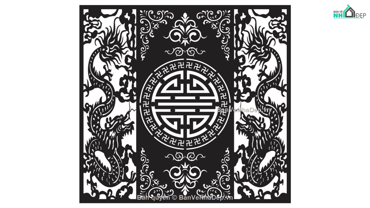 vách ngăn,thiết kế vách ngăn,vách ngăn rồng cnc