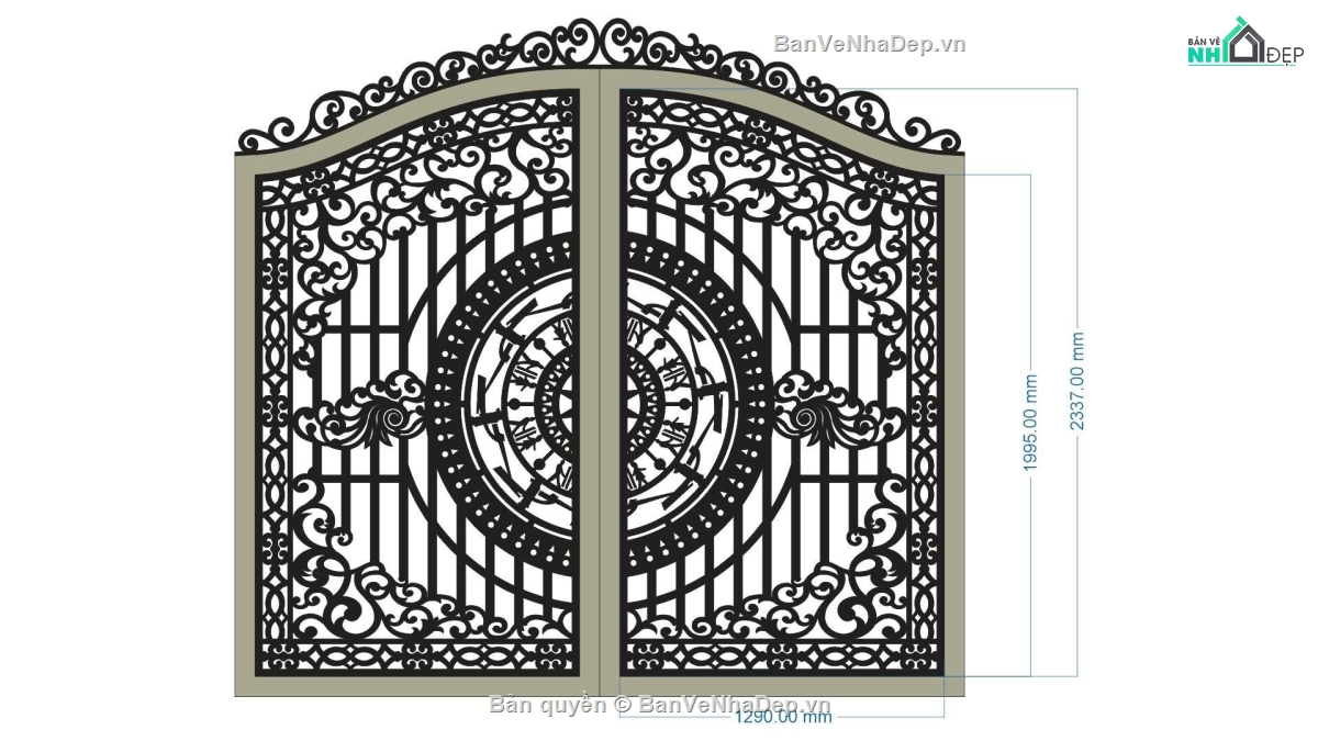 Cổng 2 cánh,Cổng cnc mới nhất,Cổng CNC 2 cánh mới nhất