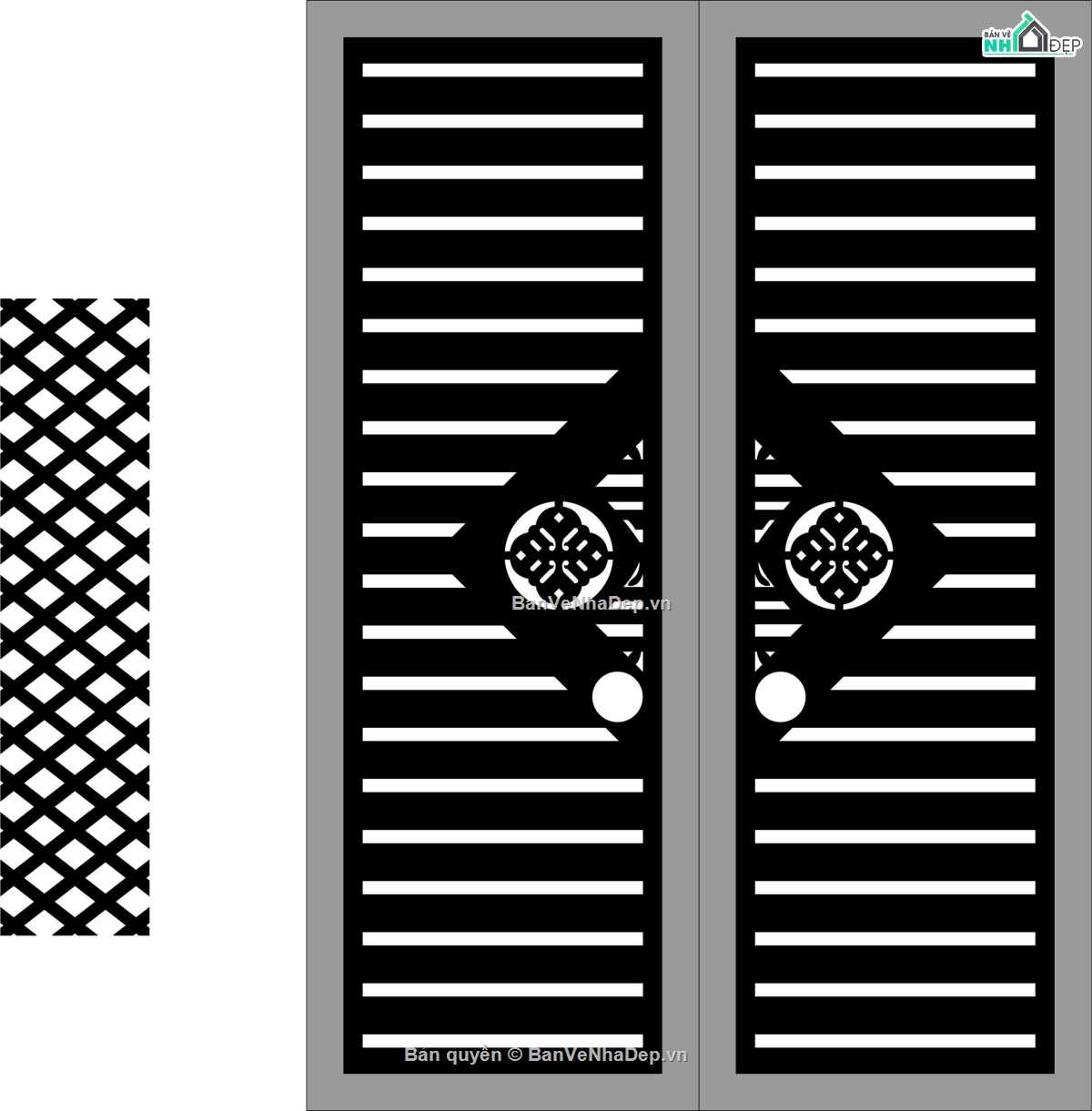 Cổng 4 cánh,Cổng 4 cánh file dxf,Cổng file dxf
