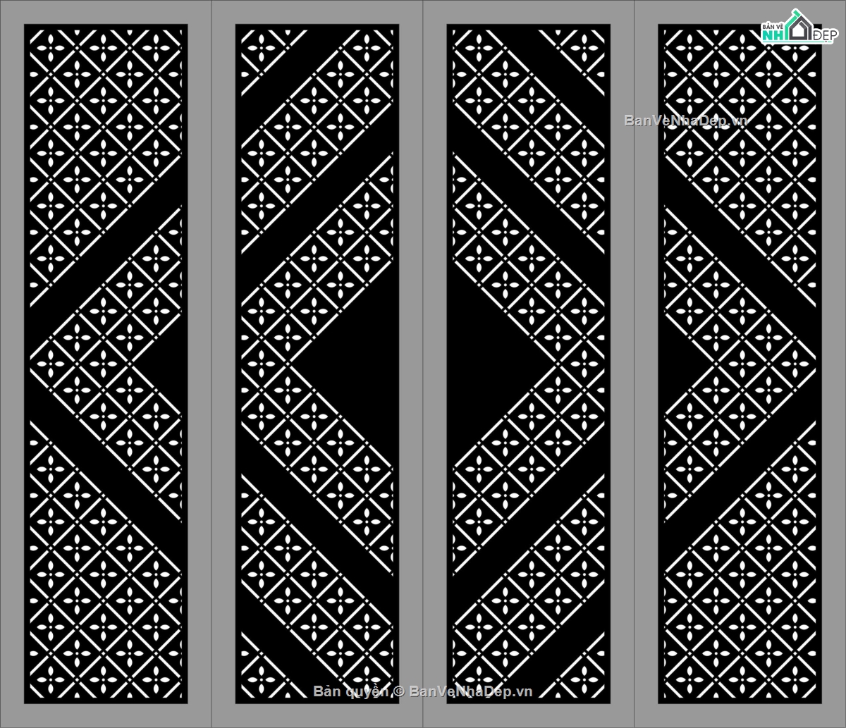 Cổng 4 cánh,cnc 4 cánh,Cổng 4 cánh file dxf