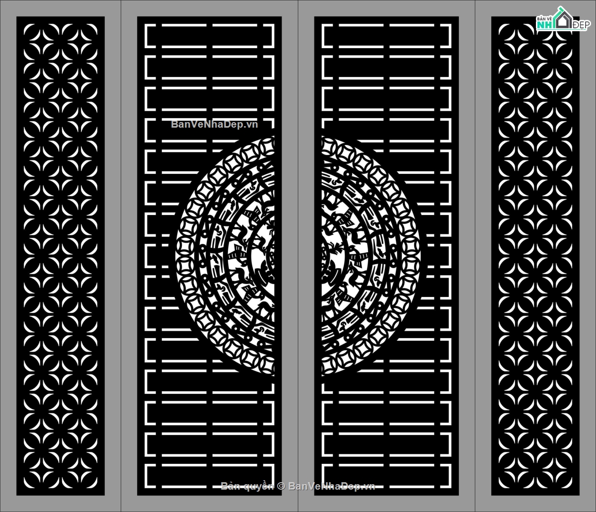 Cổng 4 cánh,Cổng 4 cánh file dxf,Cổng 4 cánh dxf đẹp,cổng 4 cánh dxf