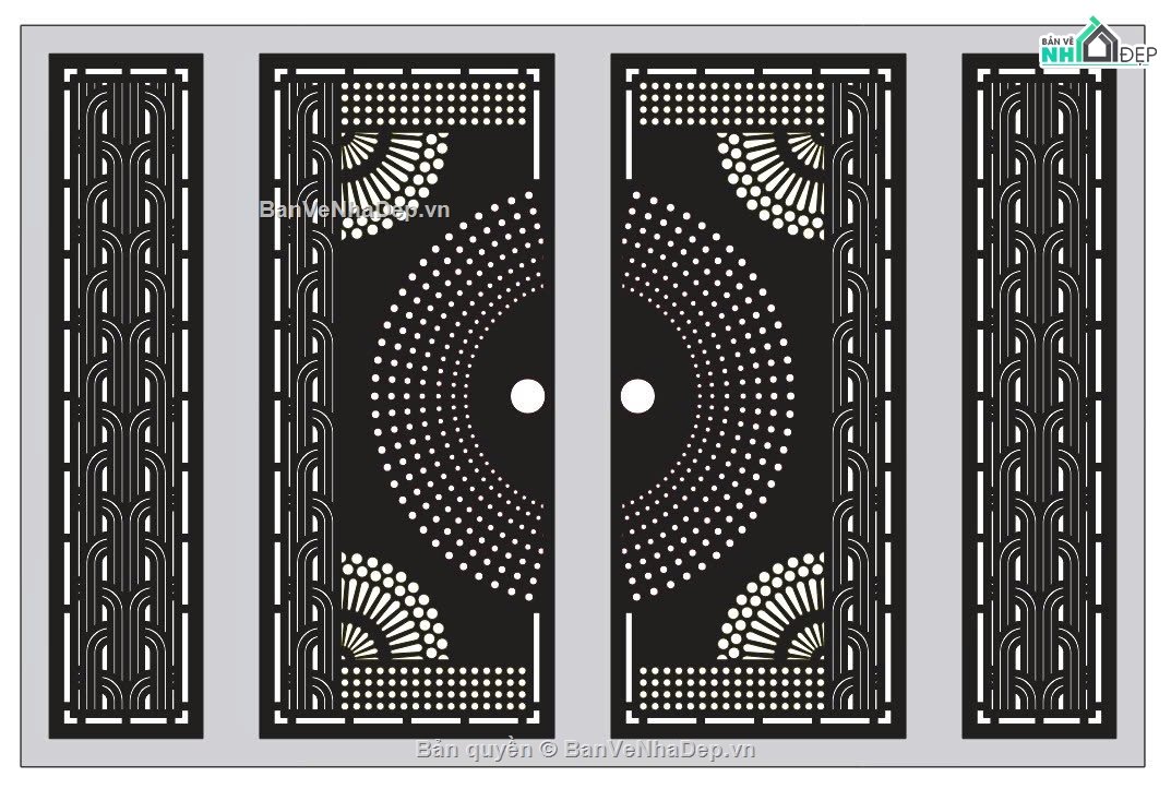 Cổng 4 cánh quạt,cổng 4 cánh quạt,cổng 4 cánh quạt file dxf