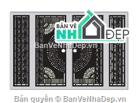 Cổng 4 cánh quạt,cổng 4 cánh quạt,cổng 4 cánh quạt file dxf