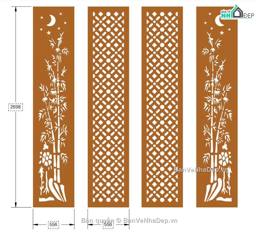 Cổng 4 cánh,cnc 4 cánh,file cổng dxf đẹp