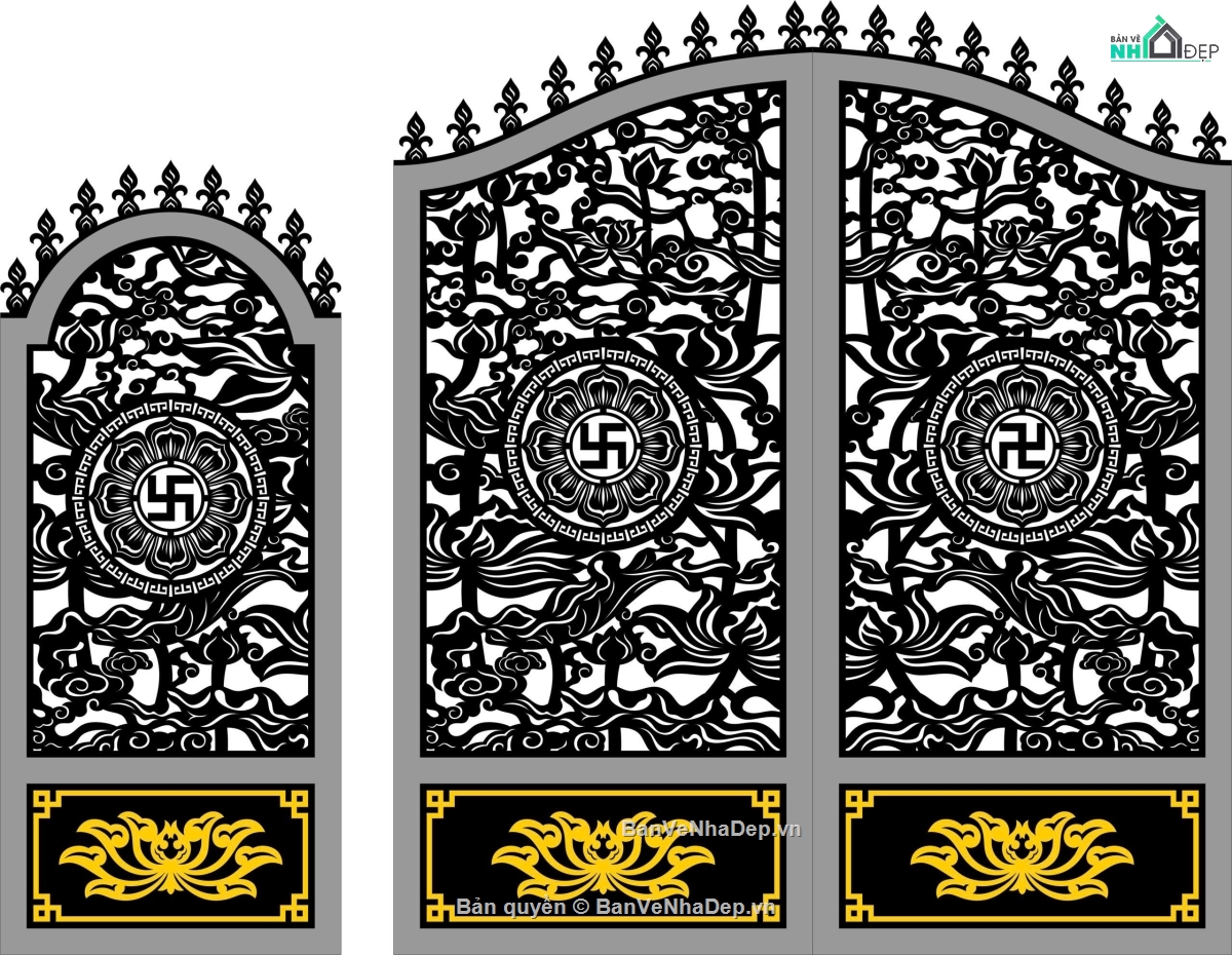 hoa sen cnc,cổng phụ cnc,cổng hoa cnc