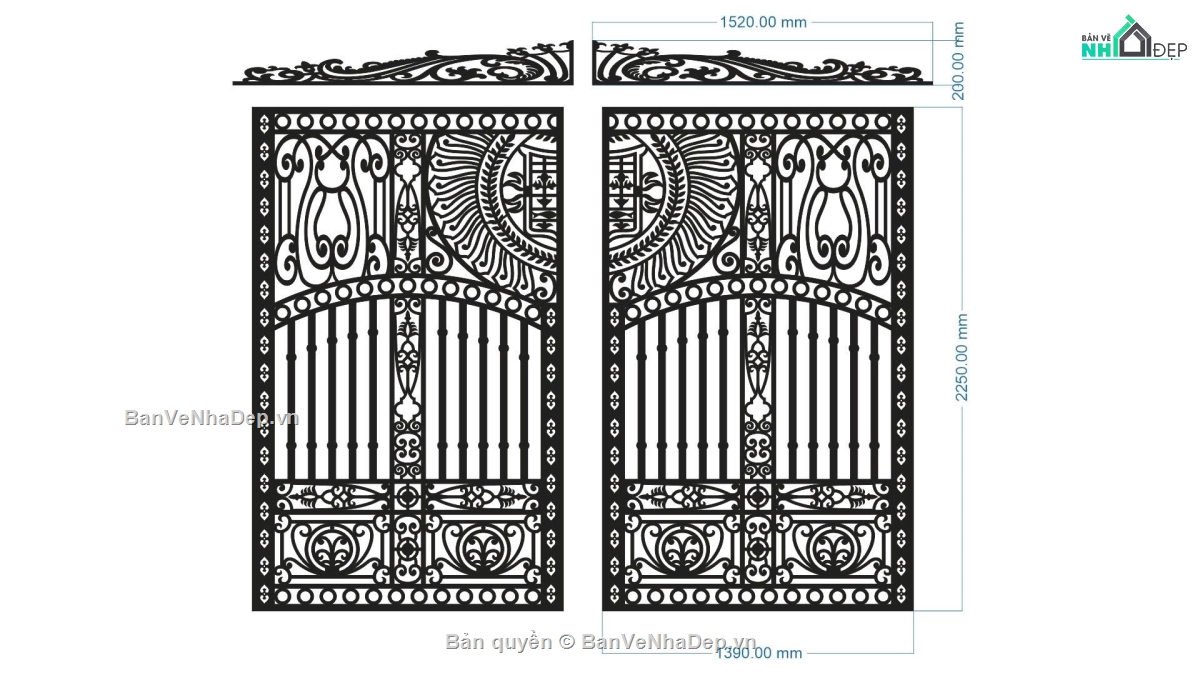 thiết kế cổng 2 cánh,file cnc cổng 2 cánh,mẫu cnc cổng 2 cánh,cổng cnc 2 cánh