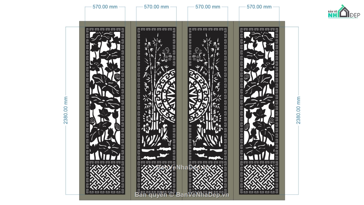 Cổng 4 cánh,Cổng sen cnc đẹp,Cổng cnc 4 cánh đẹp,cổng trúc sen cnc