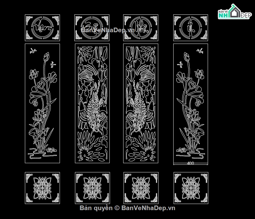 cổng cá chép,cổng hoa sen,cổng cnc 4 cánh,cổng cnc đẹp nhất