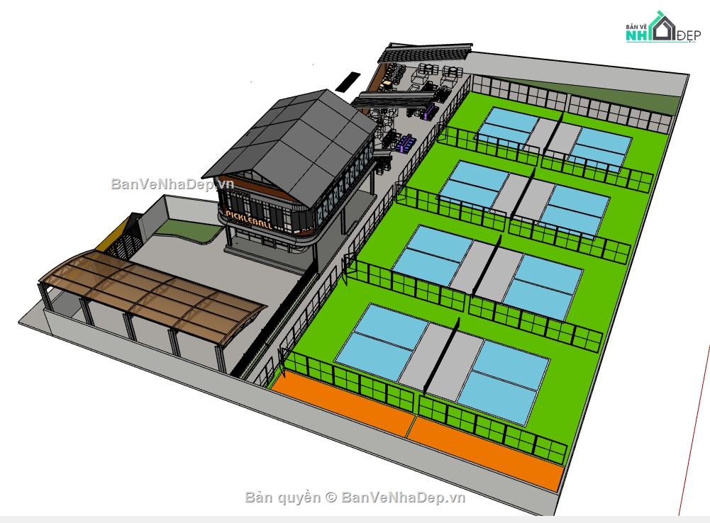 sân thể thao,thể thao,pickleball,cafe,trung tâm thể thao,nhà sân vườn