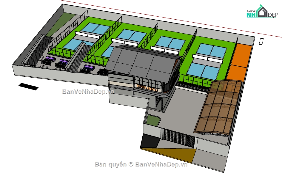 sân thể thao,thể thao,pickleball,cafe,trung tâm thể thao,nhà sân vườn