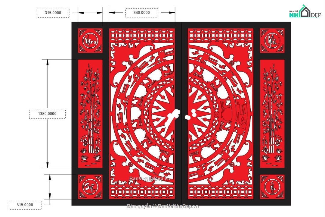 Cổng 2 cánh,Cổng trống đồng 2 cánh,cổng 2 cánh trống đồng cnc,cổng cnc 2 cánh trống đồng,cnc cổng 2 cánh trống đồng