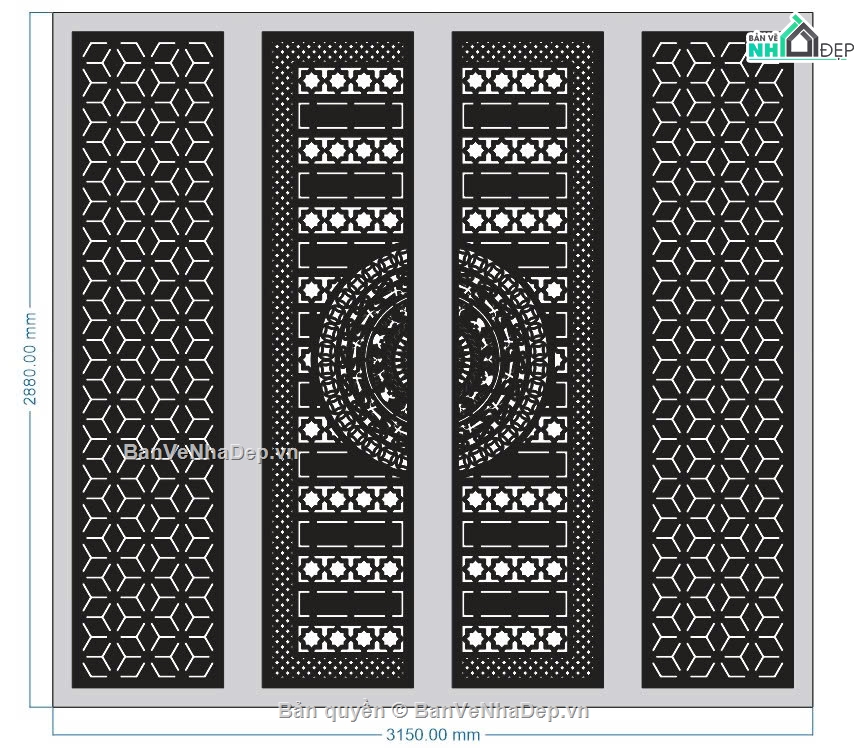 cổng trống đồng bông tuyết,cổng trống đồng bông tuyết cnc,file dxf cổng trống đồng bông tuyết
