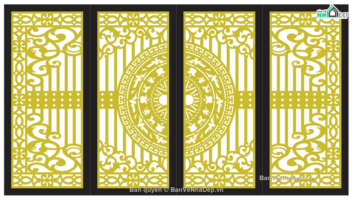 cổng 4 cánh cnc,cắt cnc cổng 4 cánh,mẫu cnc cổng 4 cánh,file cắt cnc cổng 4 cánh