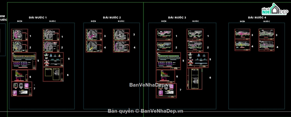 Điện nước đài phun nước,cơ điện đài phun nước,thiết kế đài phun nước,ME đài phun nước,đài phun nước