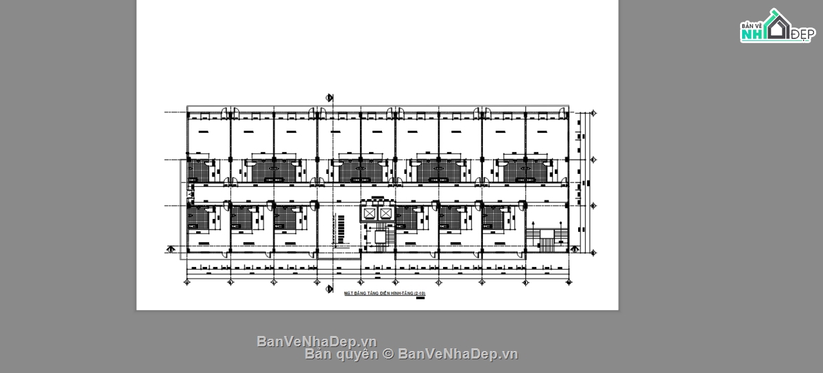 chung cư 10 tầng,đồ án chung cư,file cad đồ án chung cư,chung cư file cad