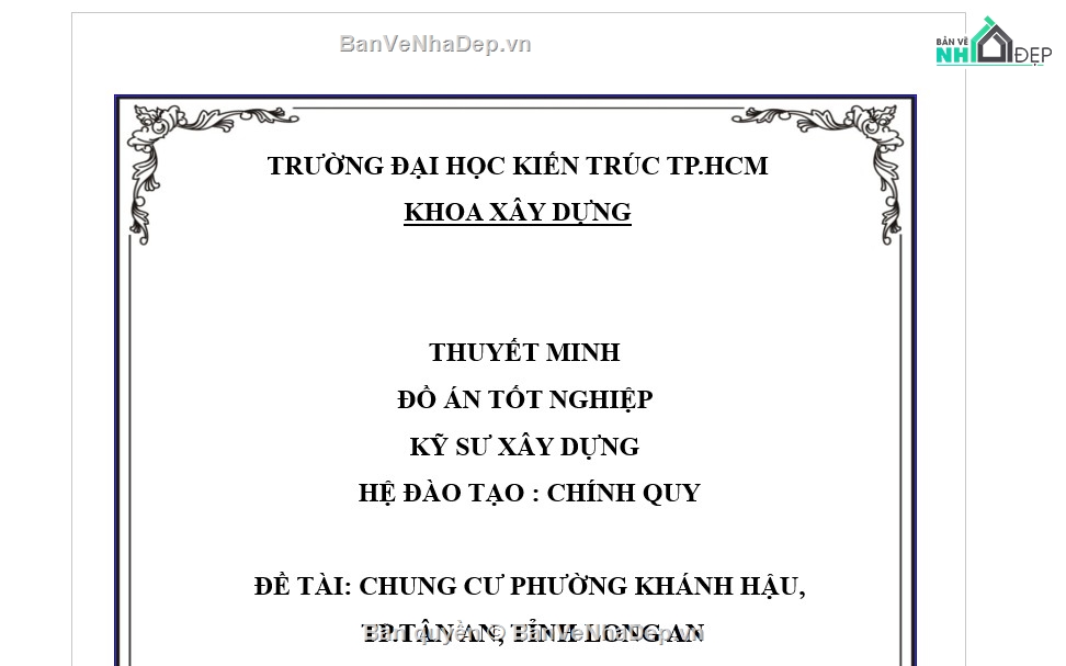 chung cư 10 tầng,đồ án chung cư,file cad đồ án chung cư,chung cư file cad