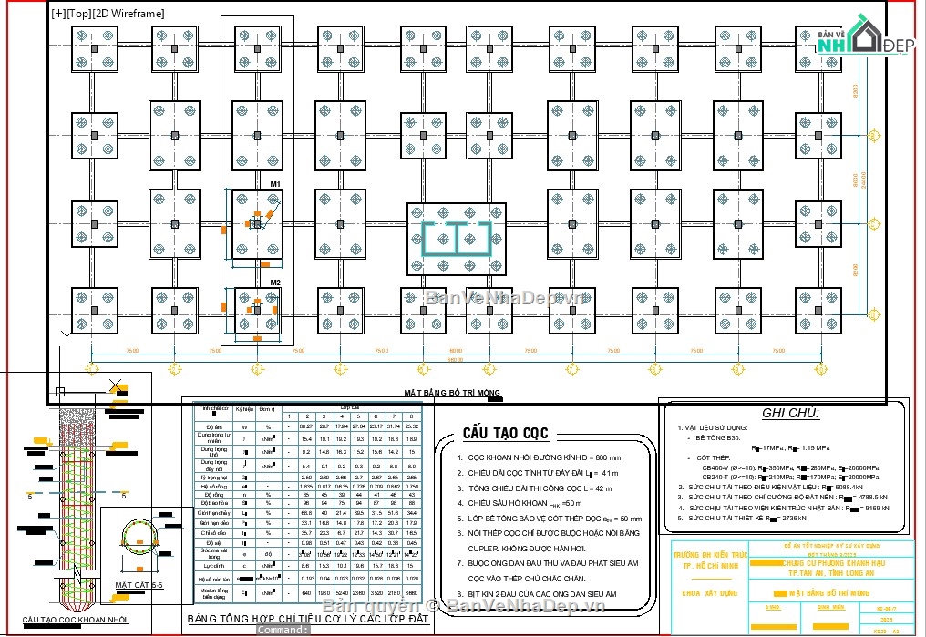 chung cư 10 tầng,đồ án chung cư,file cad đồ án chung cư,chung cư file cad