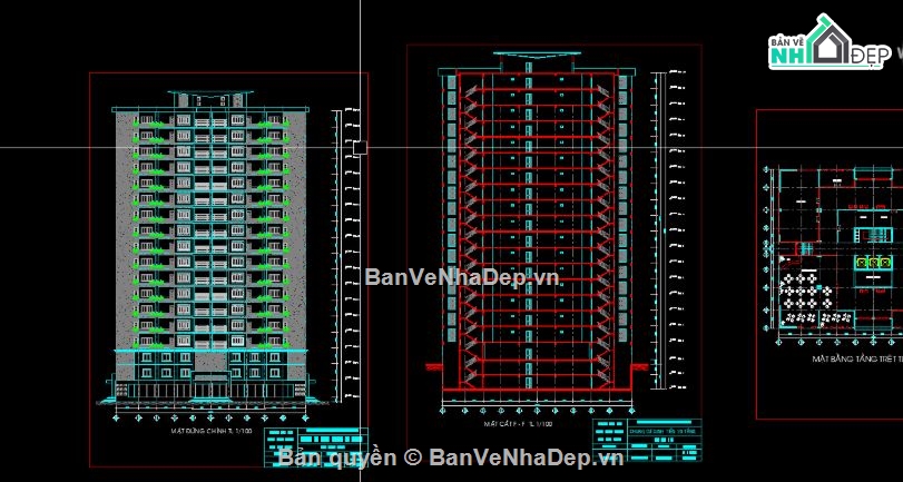 Đồ án chung cư 20 tầng,chung cư 20 tầng,file cad chung cư