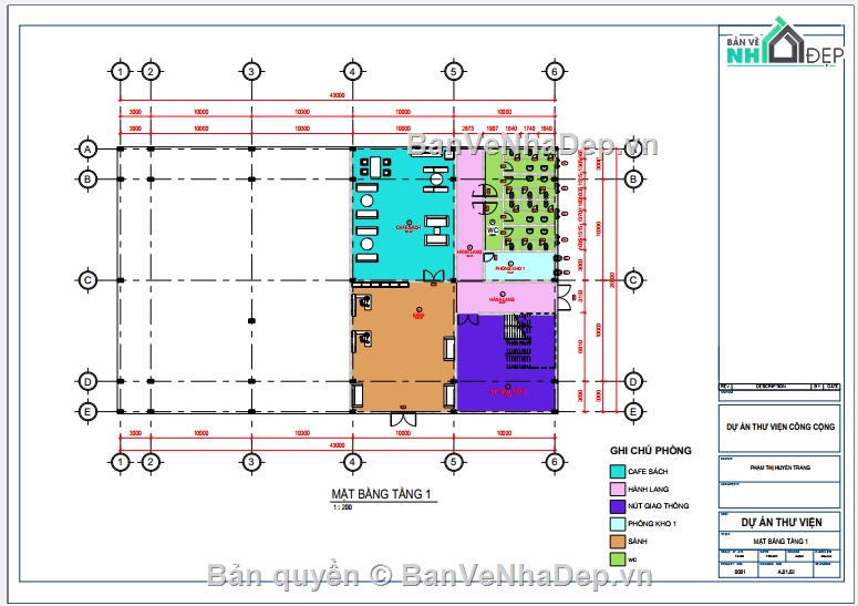 Đồ án,nhà 4 tầng,4 tầng,thi công,nhà 5 tầng,thư viện thiết kế