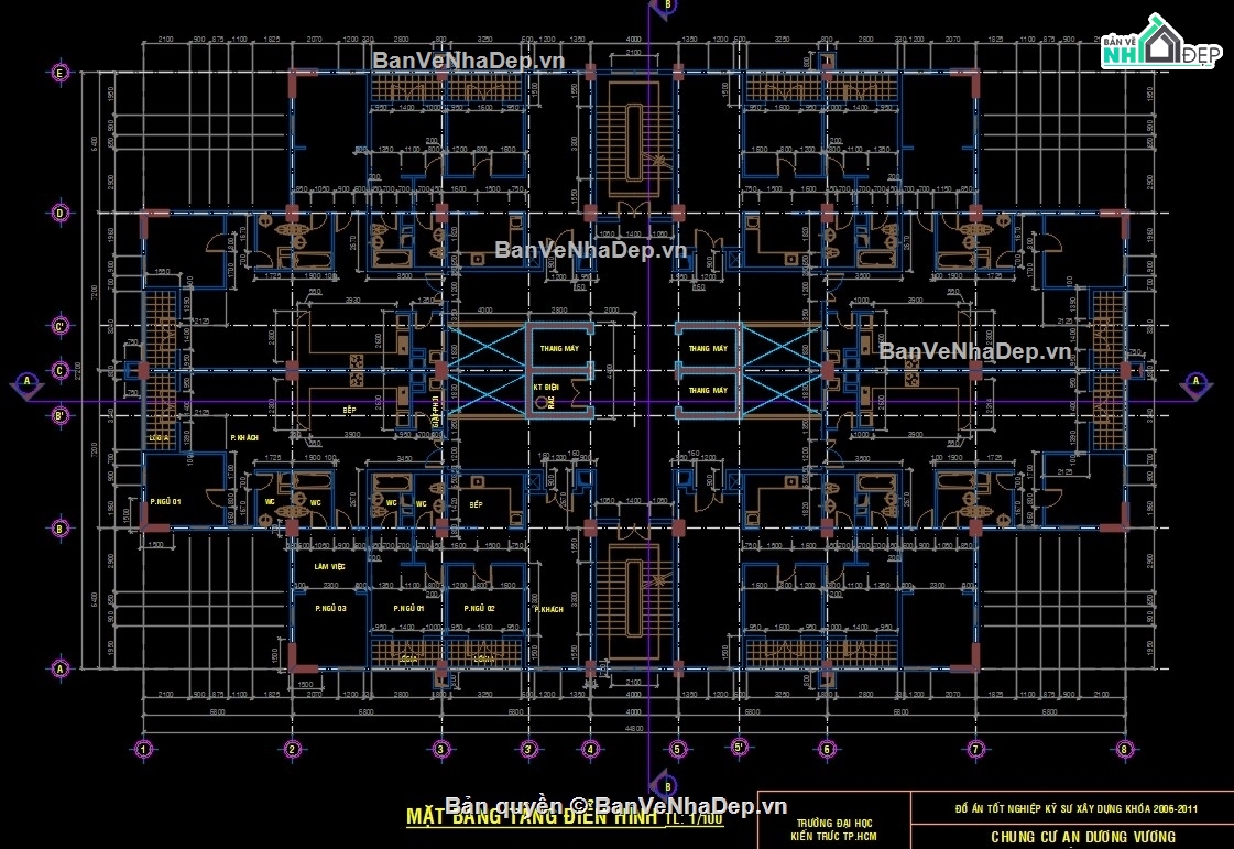 Đồ án chung cư,chung cư 11 tầng,Đồ án tốt nghiệp chung cư 20 tầng,Đồ án chung cư 10 tầng