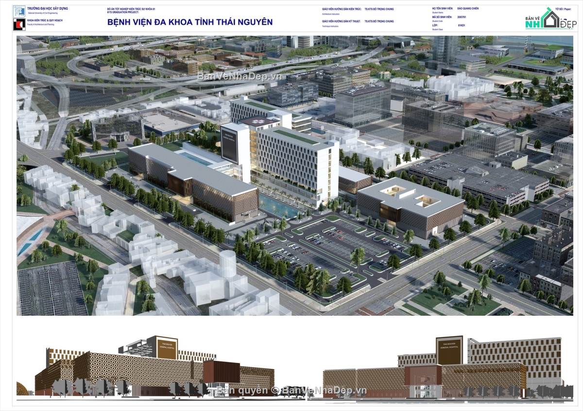 Bệnh viện revit,đồ án revit,file revit bệnh viện,file revit bệnh viên đa khoa,bệnh viện đa khoa file revit
