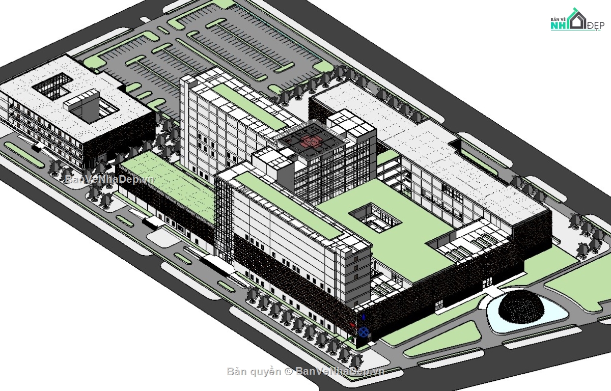 Bệnh viện revit,đồ án revit,file revit bệnh viện,file revit bệnh viên đa khoa,bệnh viện đa khoa file revit