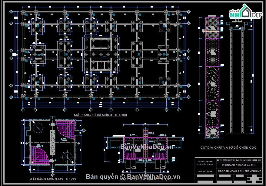 Đồ án chung cư,thiết kế chung cư,đồ án tốt nghiệp xây dựng,cad đồ án tốt nghiệp