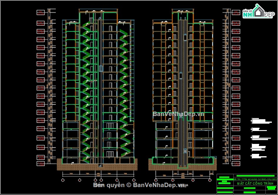 thiết kế chung cư,Đồ án chung cư,chung cư 17 tầng,chung cư file cad,bản vẽ chung cư