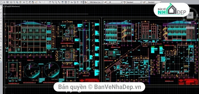 Nhà ăn 1000 chỗ,nhà ăn sinh viên,Nhà ăn 3 tầng 12x24m,bản vẽ nhà ăn 3 tầng,thiết kế nhà ăn 3 tầng