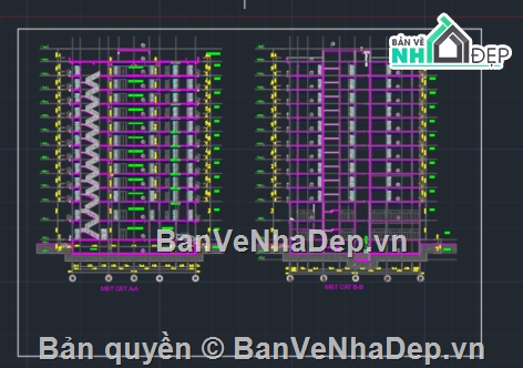 Đồ án,đồ án tốt nghiệp Chung cư,bản vẽ autocad chung cư 12 tầng