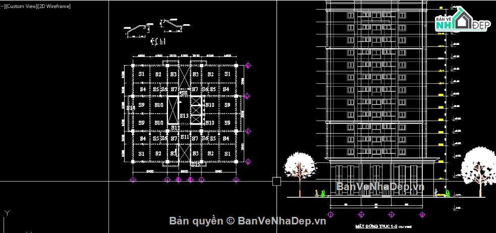 tầng hầm chung cư,chung cư 14 tầng,Đồ án
