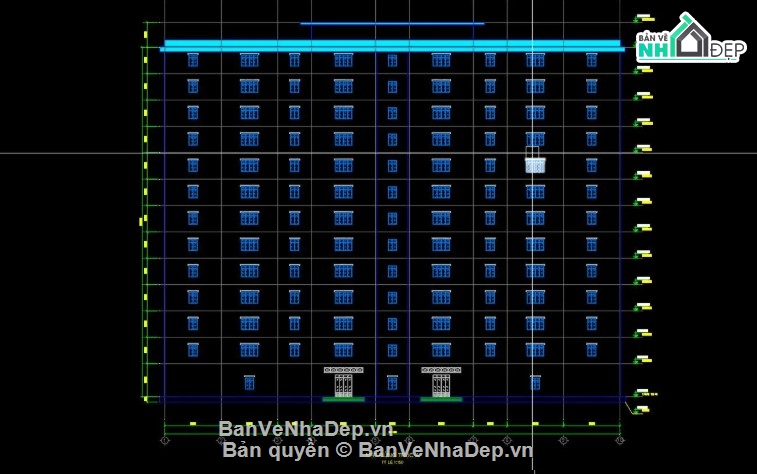 chung cư 12 tầng,bản vẽ chung cư 12 tầng,file cad chung cư 12 tầng