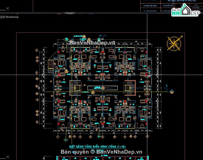 chung cư 16 tấng,file cad chung cư 16 tâng,đồ án chung cư