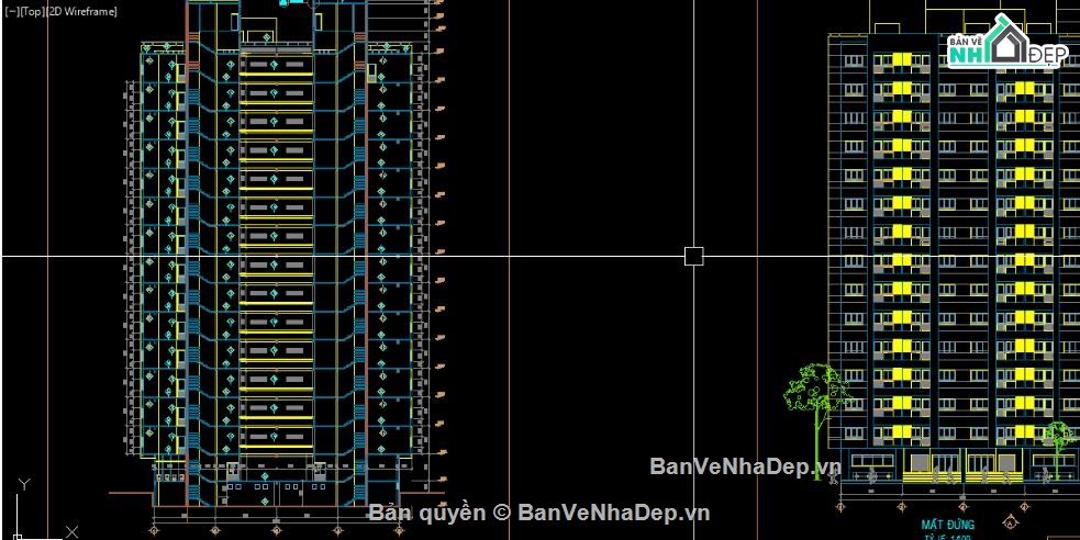 chung cư 16 tấng,file cad chung cư 16 tâng,đồ án chung cư